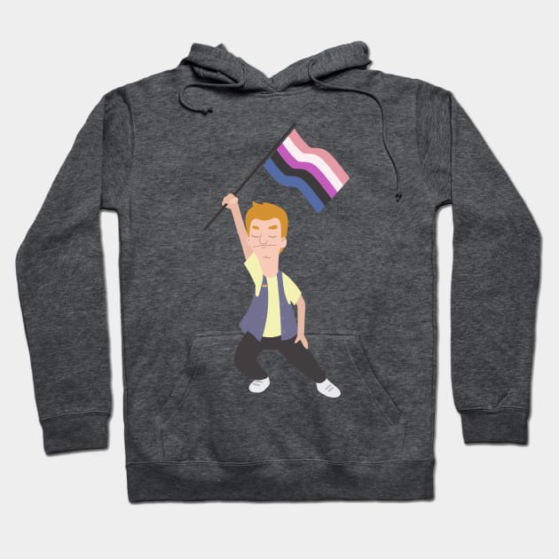 Jimmy Jr. x Gender Fluid Flag Hoodie by gray-cat